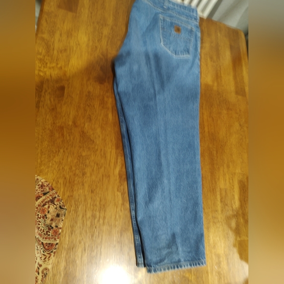 Men's Carhartt blue jeans 100% cotton five pocket jeans size 48/30 - Picture 5 of 7